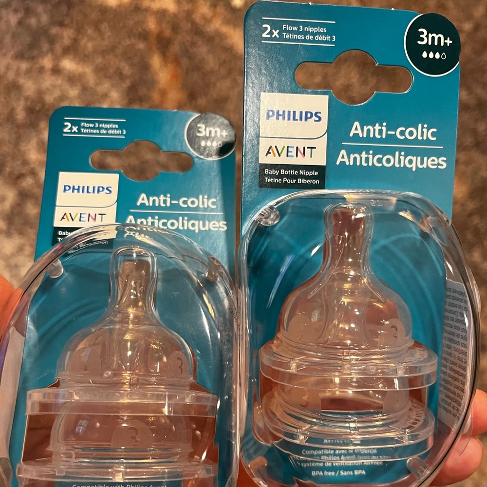 Philips avent 3+ flow nipples never been opened